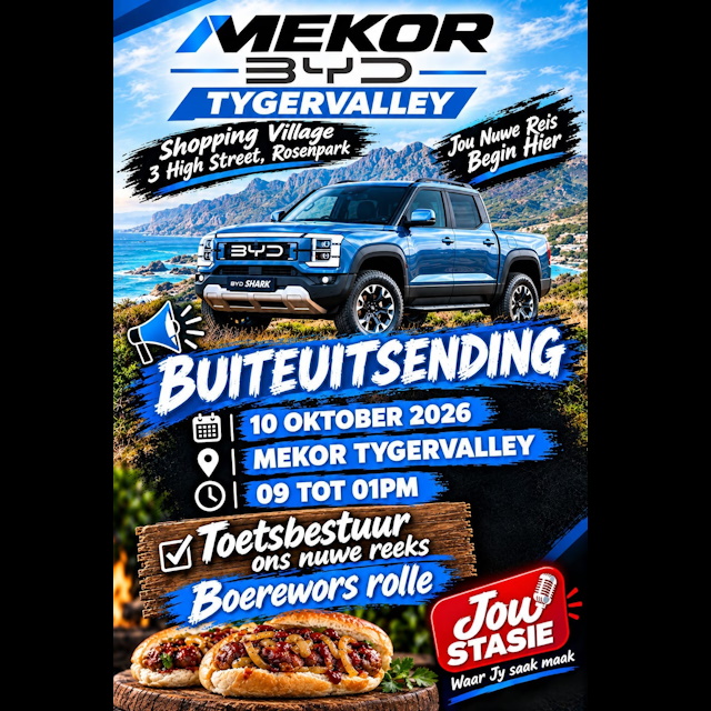 Buiteuitsending - Mekor BYD Tygervallei 20260926 Buiteuitsending - Mekor BYD Tygervallei 20260926