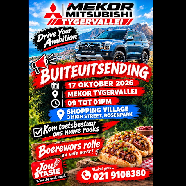 Buiteuitsending - Mekor Mitsubishi Tygervallei 20261017